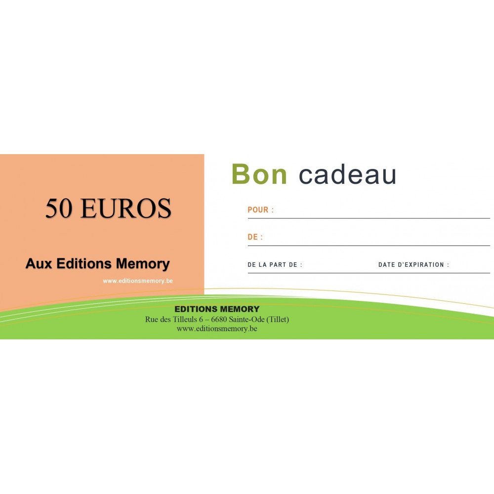 Chèque cadeau 50 euros